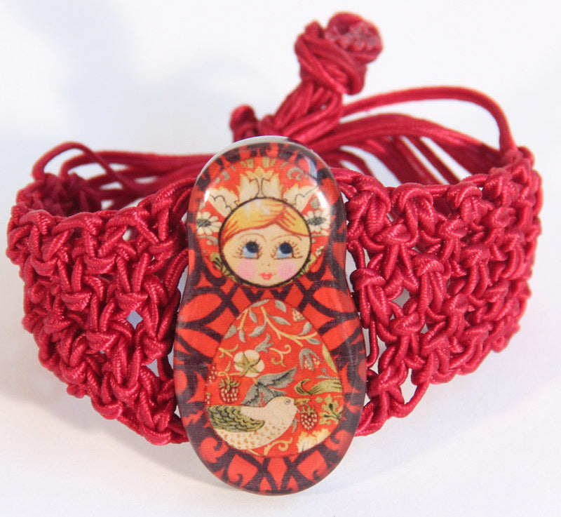 Bracelet - Babushka Red - Red