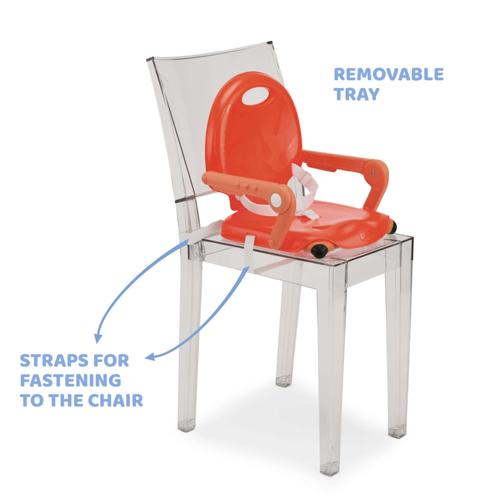 CHICCO BOOSTER SEAT: POCKET SNACK - POPPY RED
