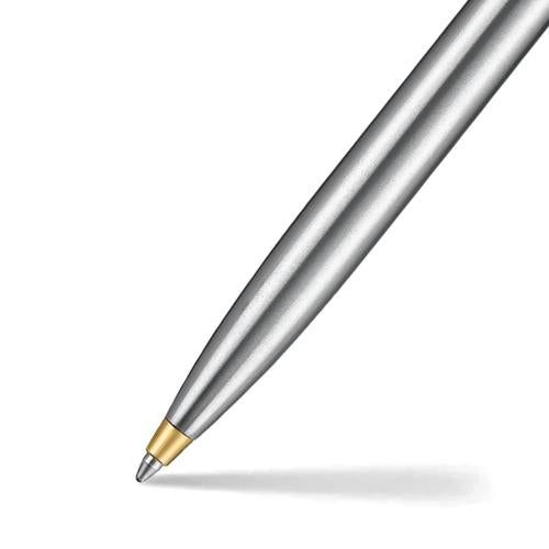 SHEAFFER SENTINEL BRUSHED CHROME/GOLD TRIM BALLPOINT PEN