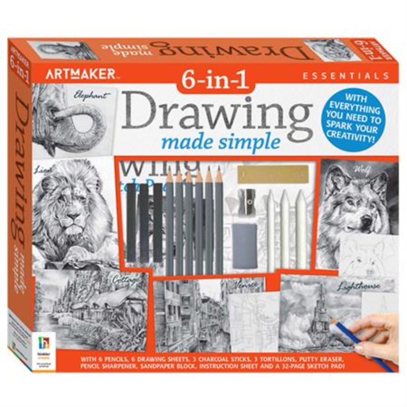 6 in 1 Drawing Kit - Art Maker Essentials