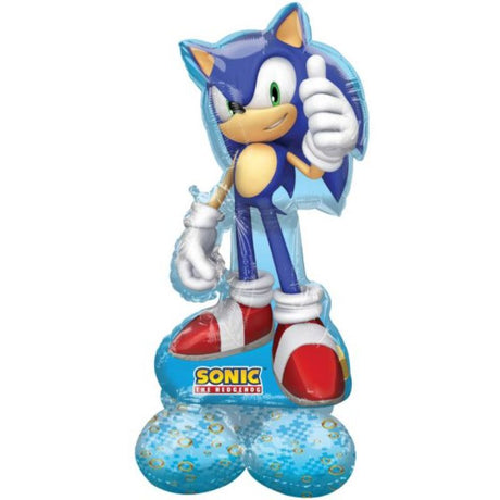 AirLoonz Sonic the Hedgehog 2 balloon, 66cm x 134cm, vibrant colors, perfect for themed parties and celebrations.