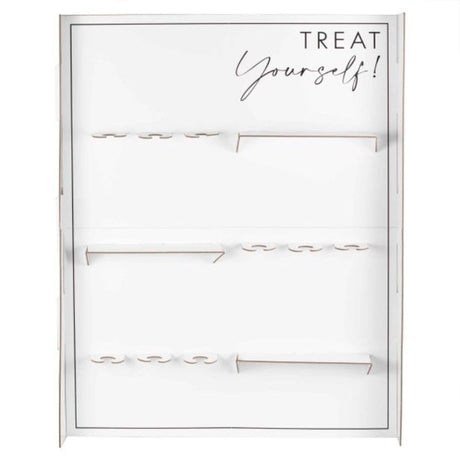 Contemporary Wedding Canape & Drinks Stand Holder for elegant receptions, featuring glass holders and treat shelves for drinks and snacks.