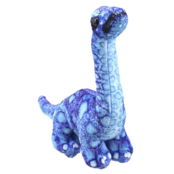 Finger Puppet - Brontosaurus (Blue) - Puppet Co.