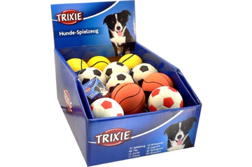Dog Toy - Balls Rubber Assorted 6cm - 24pk