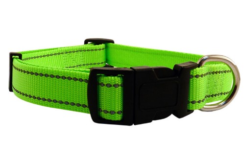 Dog Collar Reflect Thread 35-50cm (Green)