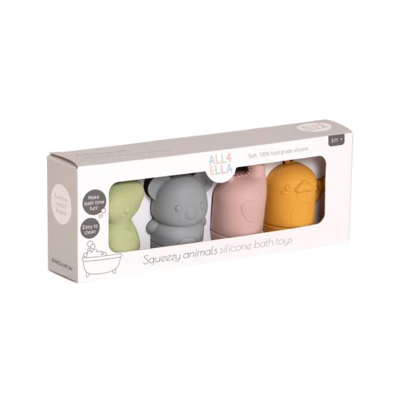 Squeezy Silicone Bath Toys - Animals - All4Ella