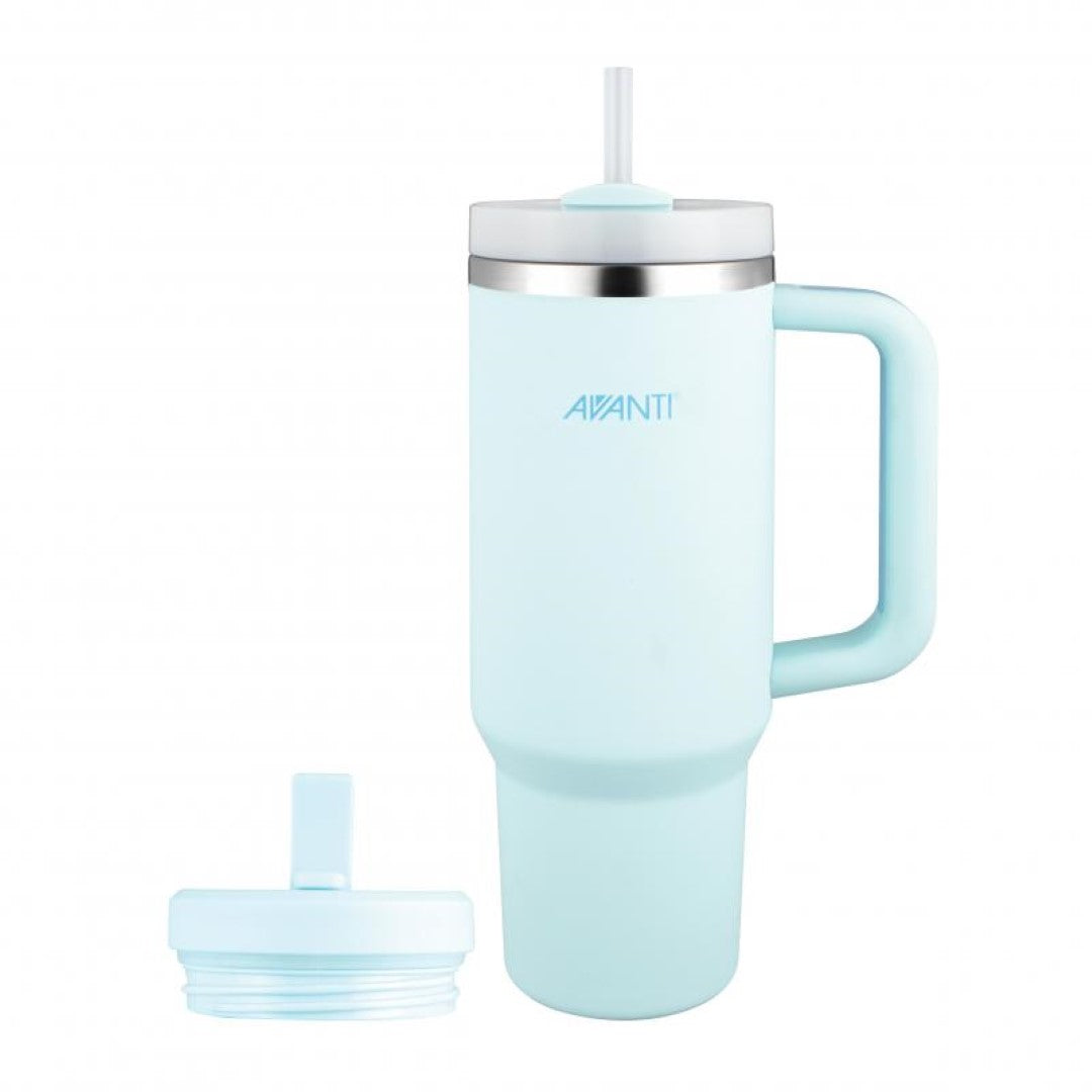 Insulated Tumbler - AVANTI HydroQuench w Two Lids 1L (Sea Breeze Blue)