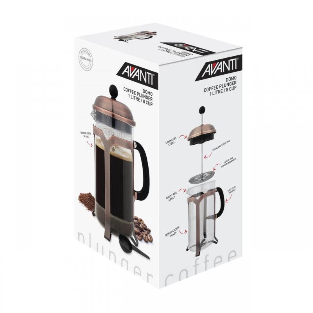 Coffee Plunger - AVANTI Domo Caf Press (1 Litre/8 Cup Antique)