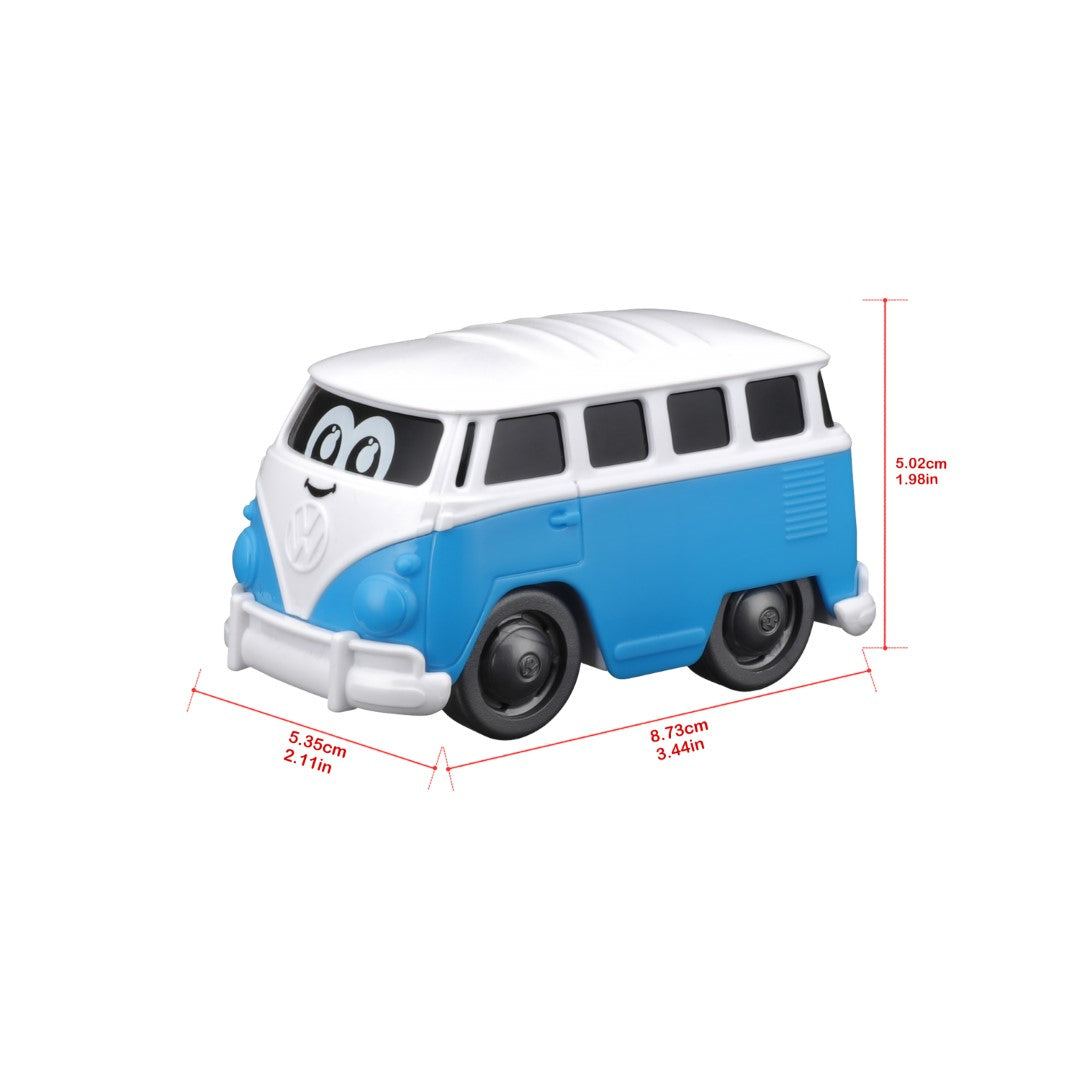 Colorful BB Junior VW Junior City Playmat with city layout, VW Combi toys, and wipeable design for imaginative play.