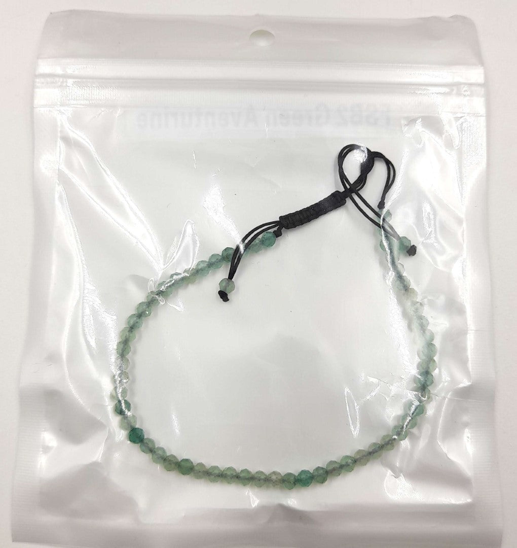 Gemstone Bracelet - Star Cut Faceted Green Aventurine(Set of 3)