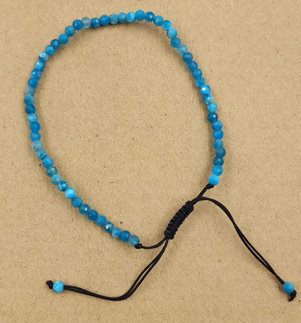 Gemstone Bracelet - Star Cut Faceted Apatite (Set of 3)