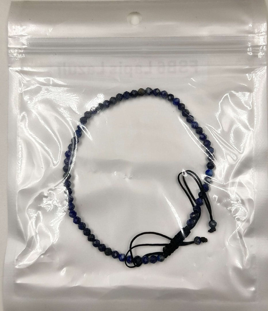 Gemstone Bracelet - Star Cut Faceted Lapis Lazuli (Set of 3)