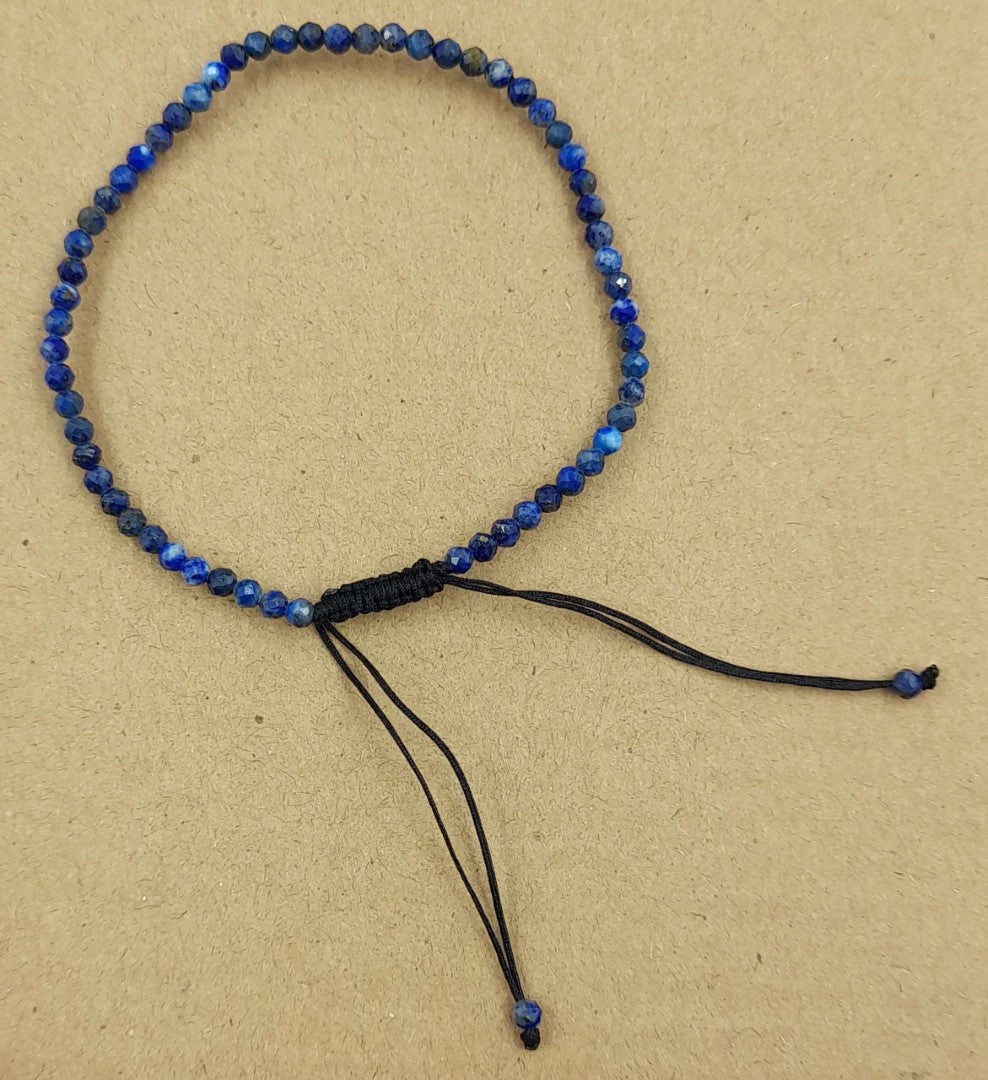 Gemstone Bracelet - Star Cut Faceted Lapis Lazuli (Set of 3)