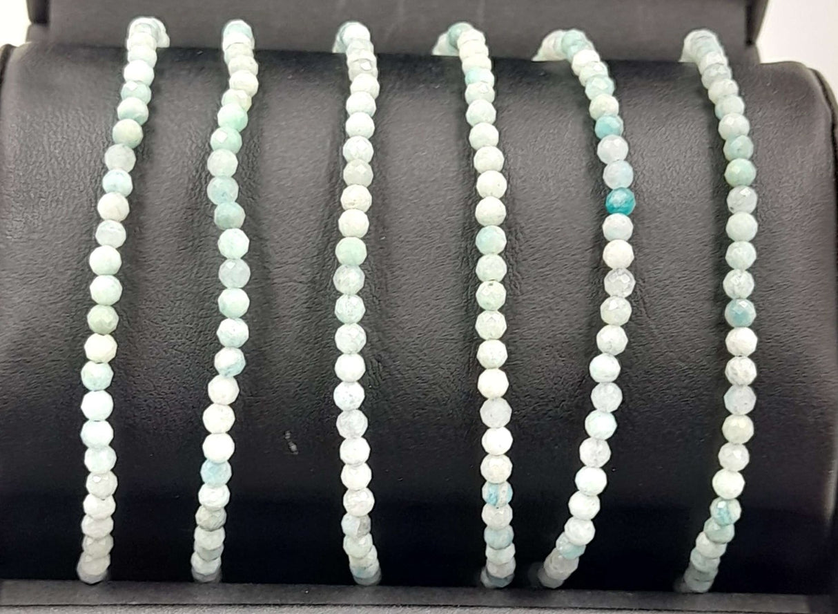 Gemstone Bracelet - Star Cut Faceted Amazonite (Set of 3)
