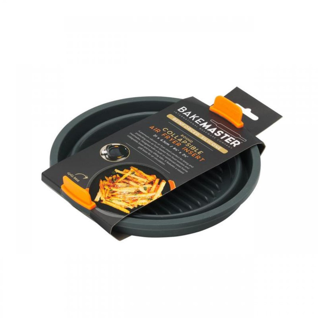 Reinforced Silicone Round Air Fryer Basket - BAKEMASTER (21cm)