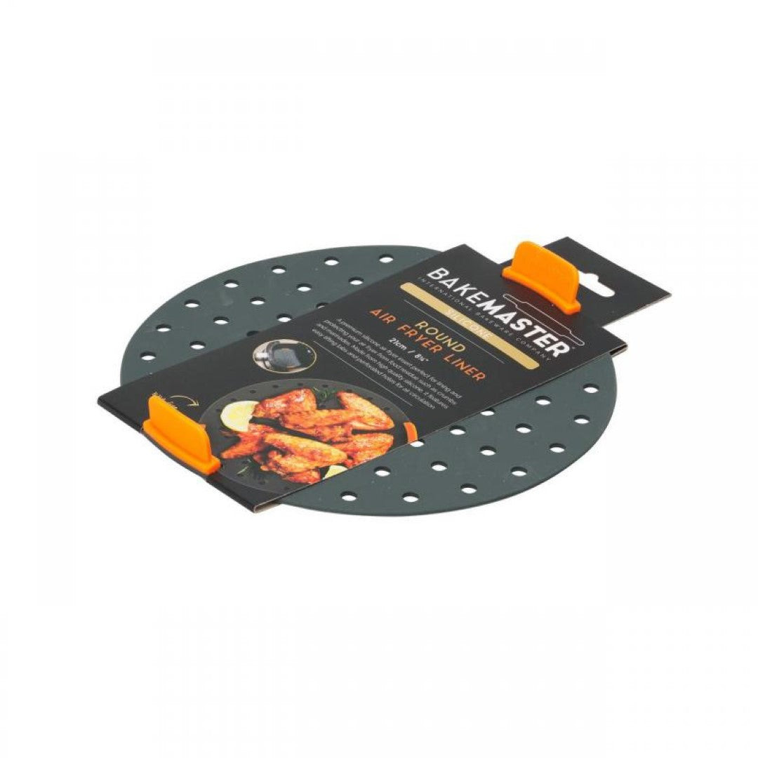 Round Air Fryer Liner - BAKEMASTER Silicone (21 x 21cm)