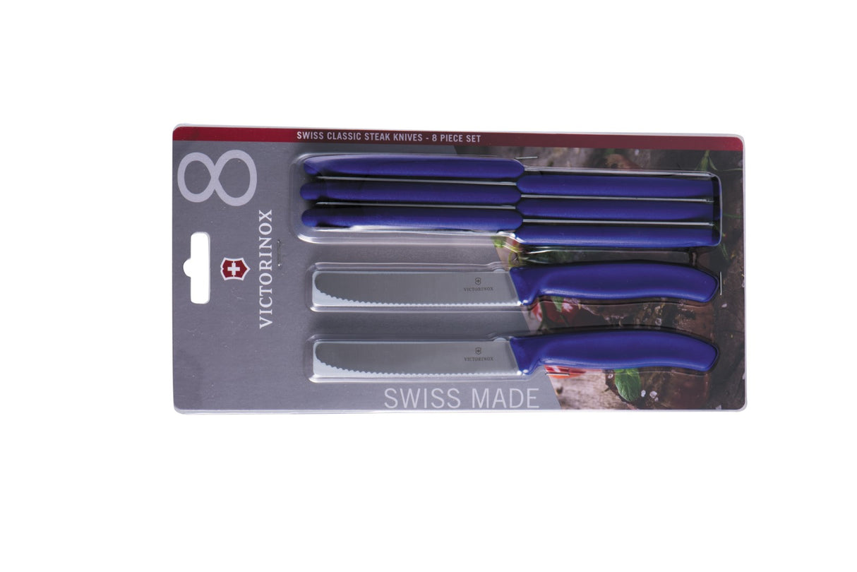 Steak/Tomato 8 Piece Set - VICTORINOX SWISS CLASSIC (Blue)
