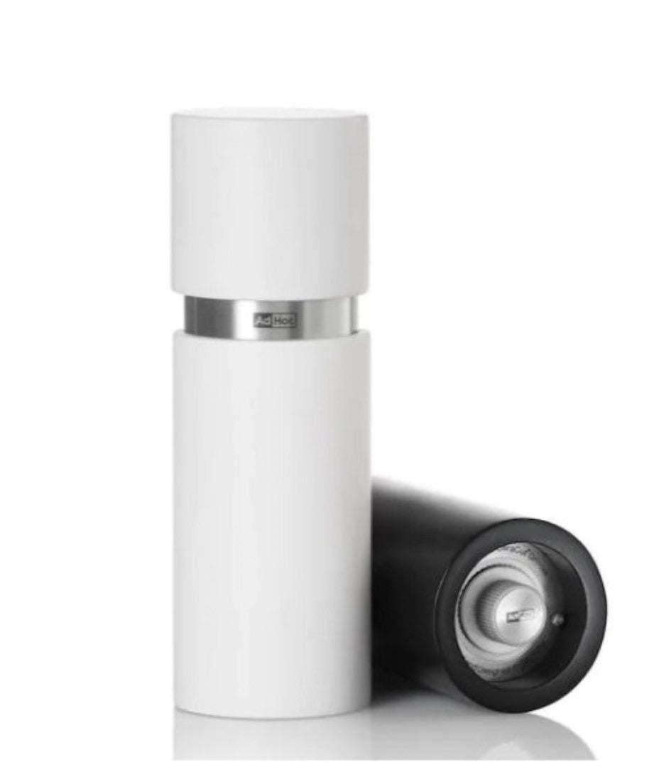 Salt & Pepper Mill Set - Adhoc Textura Black/White (15cm)