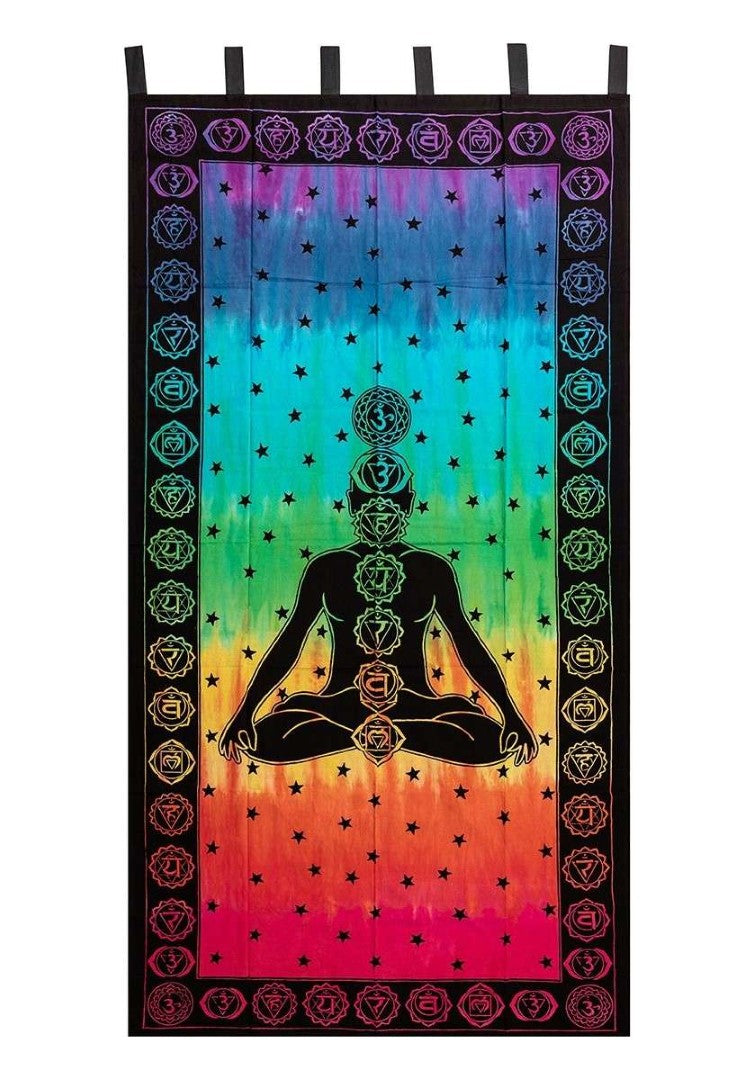 Curtain - Seven Chakras Tie Dye (111cm x 222cm)