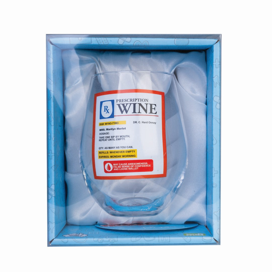 Stemless Wine Glass - Prescription (13cm)