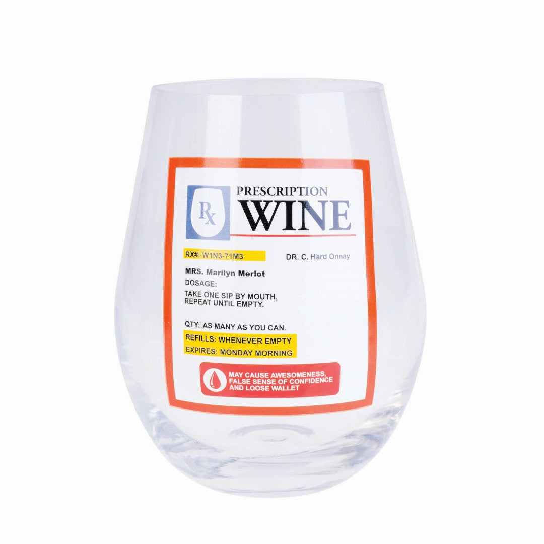 Stemless Wine Glass - Prescription (13cm)