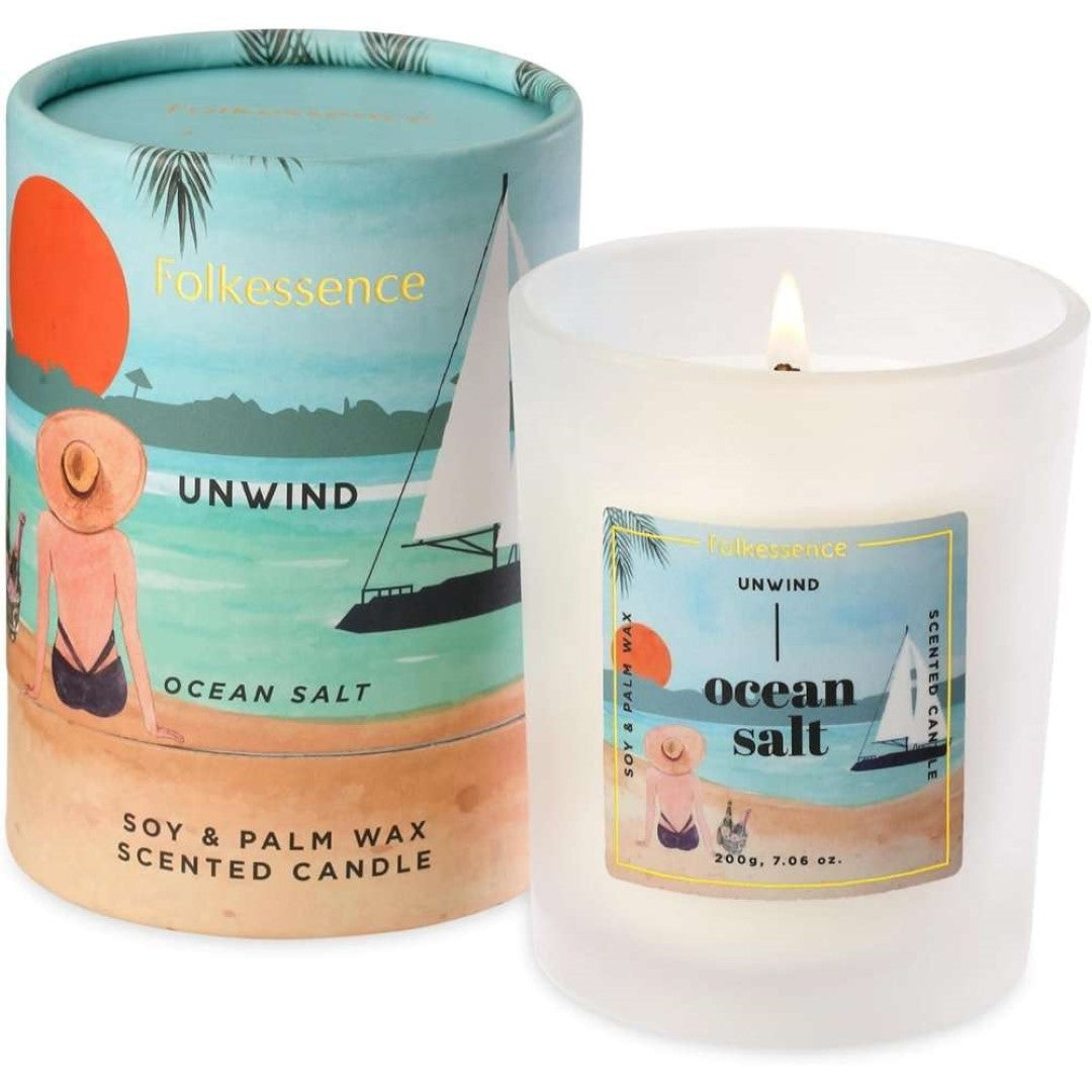 Folkessence Candle - Unwind Ocean Salt