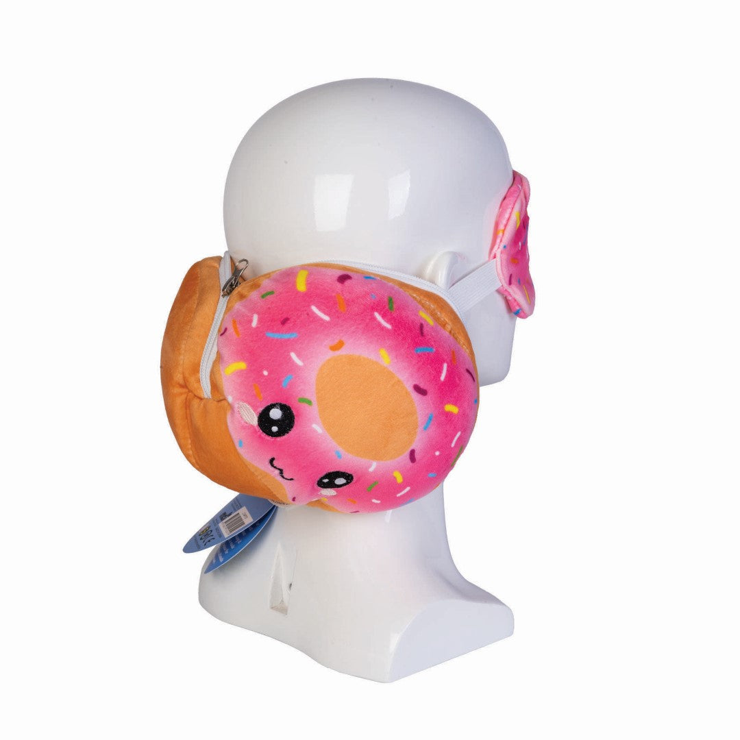 Travel Mask & Pillow - Smoosho's Pals Donut (17cm)
