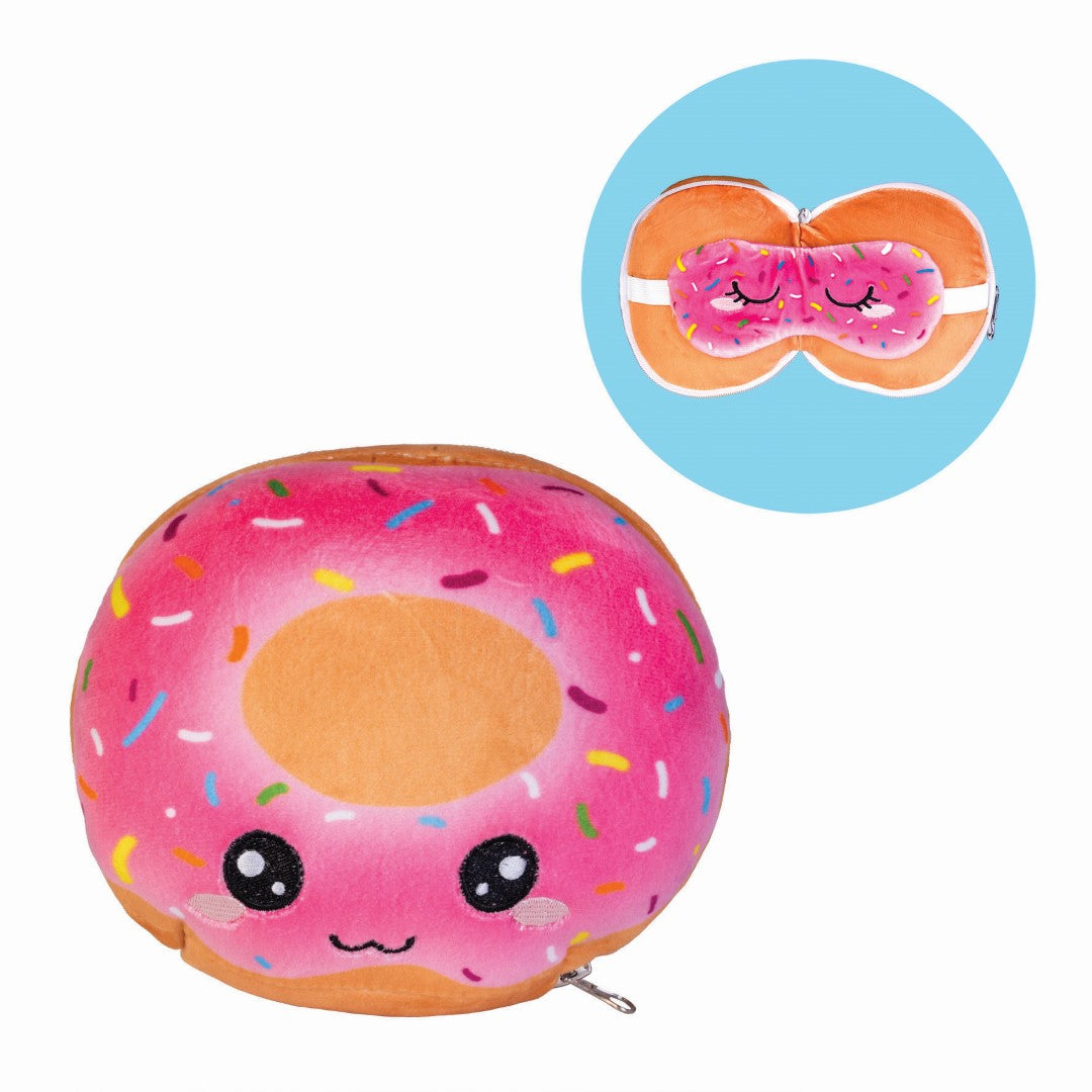 Travel Mask & Pillow - Smoosho's Pals Donut (17cm)