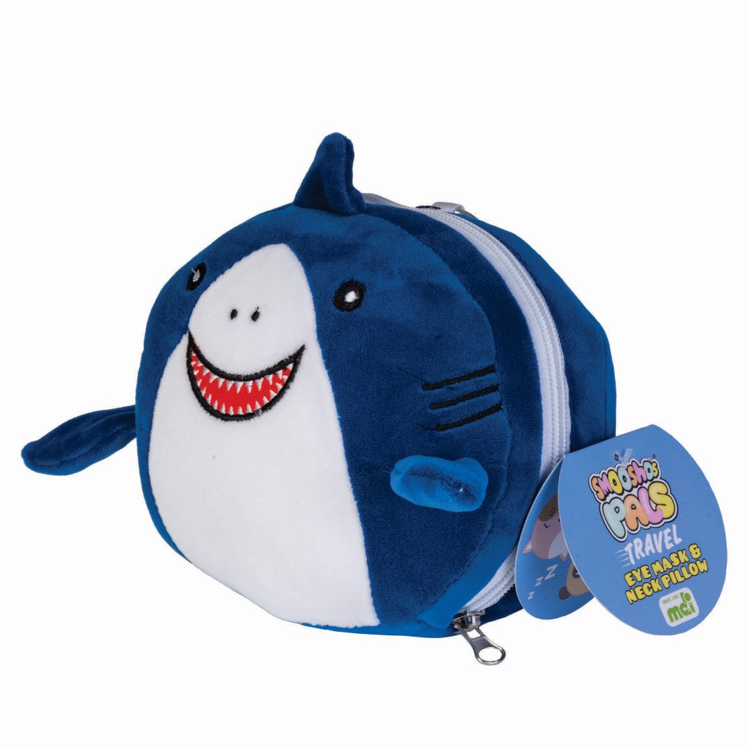 Travel Mask and Pillow - Smoosho's Pals Shark (17cm)
