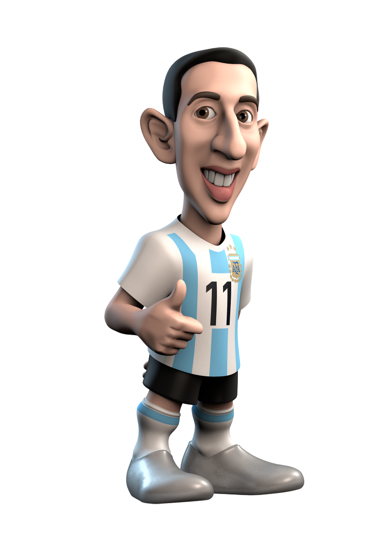 Collectible MINIX figurine of Ángel Di María, detailed portrayal of the legendary Argentinian footballer for sports fans.