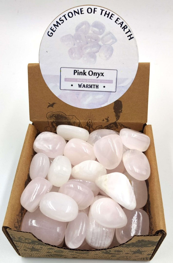 Tumbled Stones - Pink Calcite (Box of 50pcs)