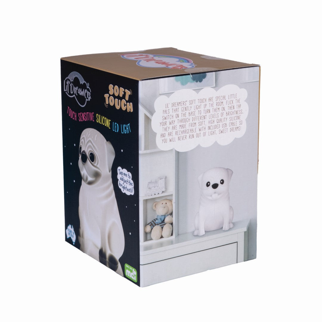 LED Light - Lil Dreamers Pug Soft Touch (15.2cm)