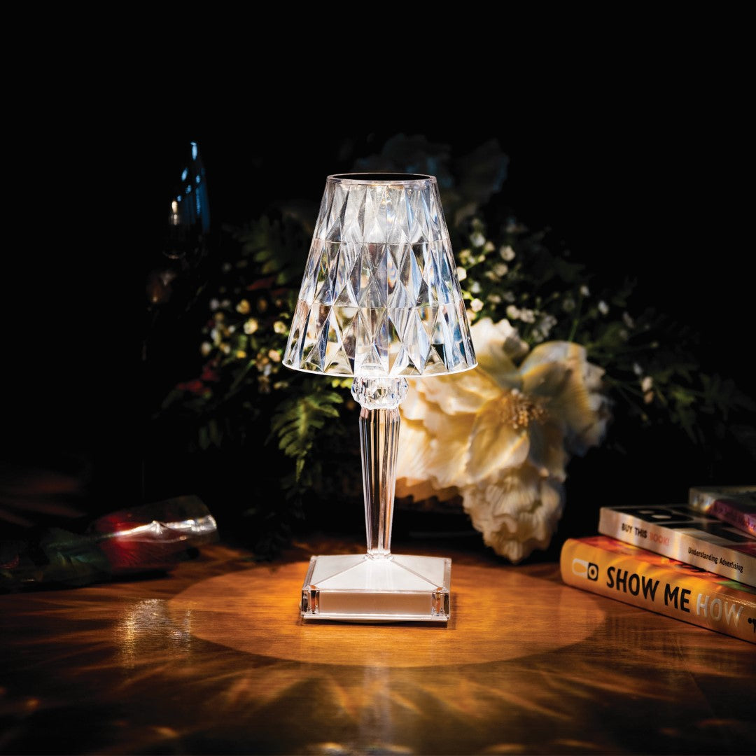 Touch Lamp Shade - Sparkling Crystal (25.6cm)