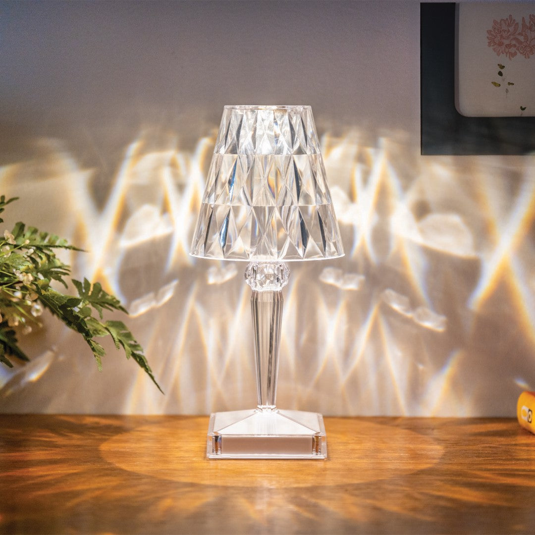 Touch Lamp Shade - Sparkling Crystal (25.6cm)