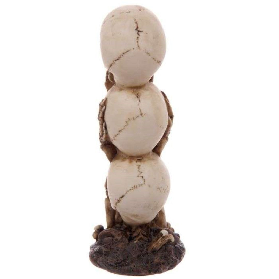 Ornament - Hear No Speak No See No Evil Skull Totem (19cm)