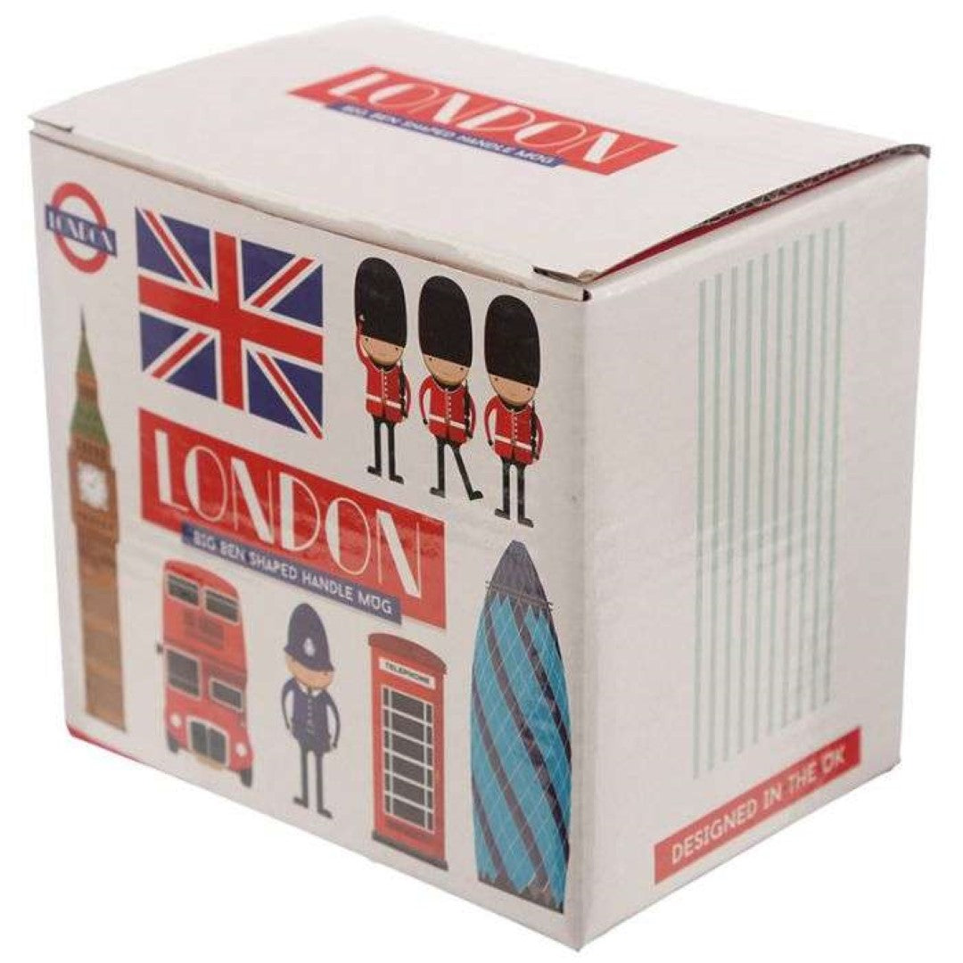 Ceramic Mug - London Souvenir Big Ben Shaped Handle (400ml)