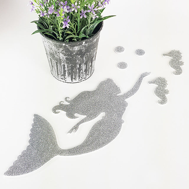 Wall Art - Mermaid Seahorse Set ( Glitter Finish)