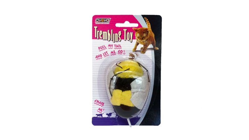 Cat Toy - Trembling Plush Bumble Bee