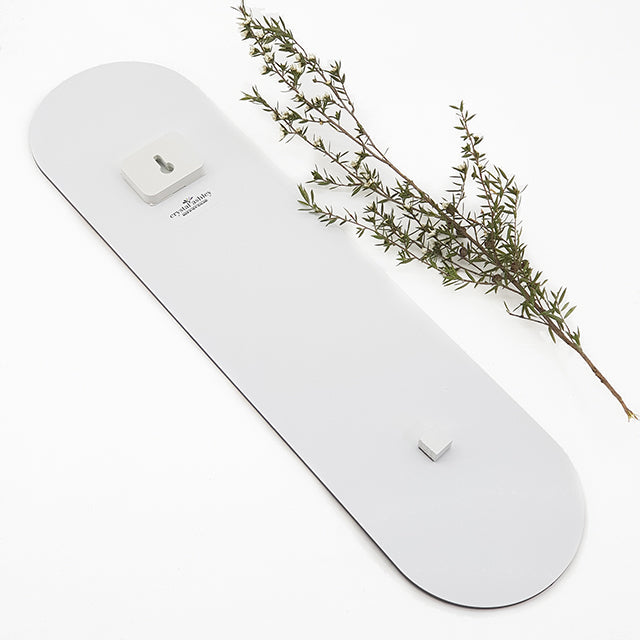 Vibrant 50cm ACM skateboard art featuring New Zealand inspired design, suitable for indoor and outdoor decor.