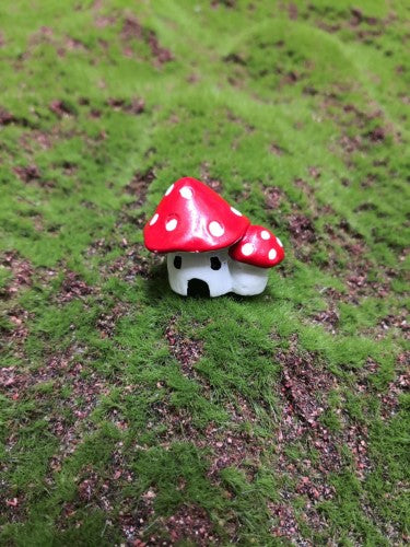 Ornament - Fairy Garden Red Double Mushroom House
