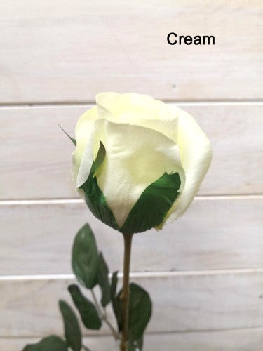 Single Artificial Cabbage Rose Stem (Cream)