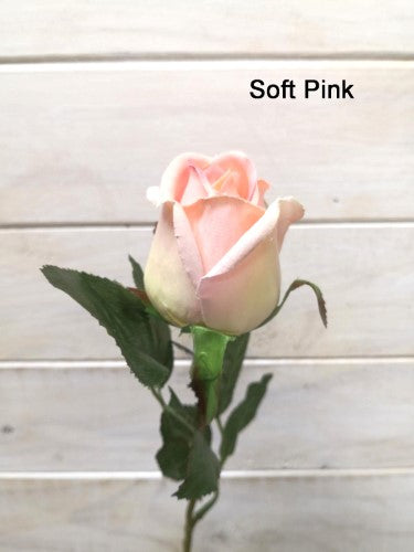 Single Artificial Cabbage Rose Stem (Soft Pink)