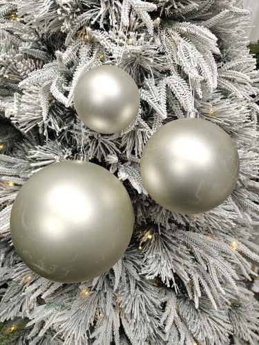 Tree Ornament - 10cm Xmas Bauble Ball (Champagne Matte)