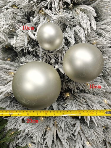 Tree Ornament - 10cm Xmas Bauble Ball (Champagne Matte)