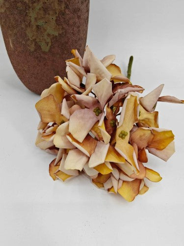 Artificial Dry Look Cut Stem Hydrangea (Beige)