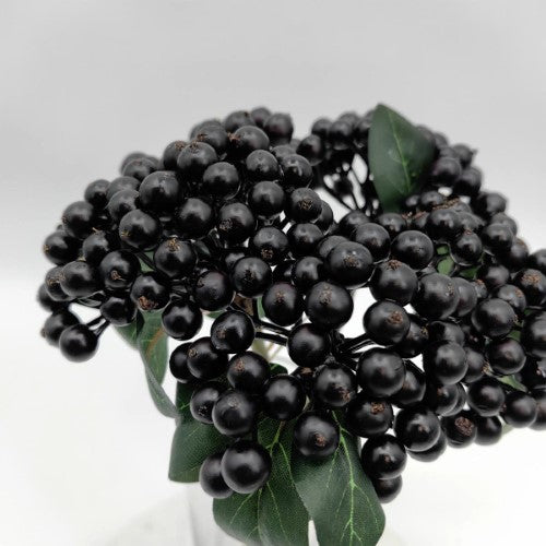Artificial Berry Bunch X 5 (Black)