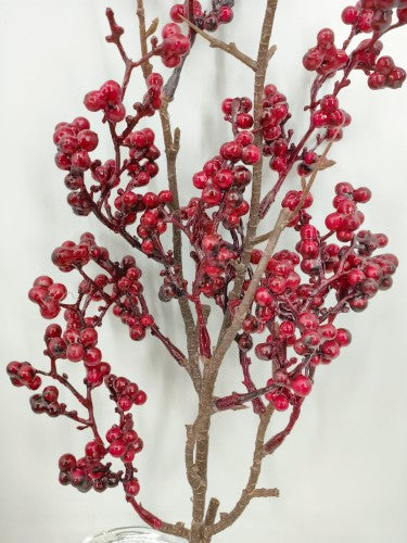 Artificial Mini Berry Spray (Burgundy)