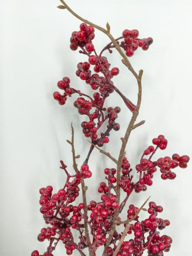 Artificial Mini Berry Spray (Burgundy)