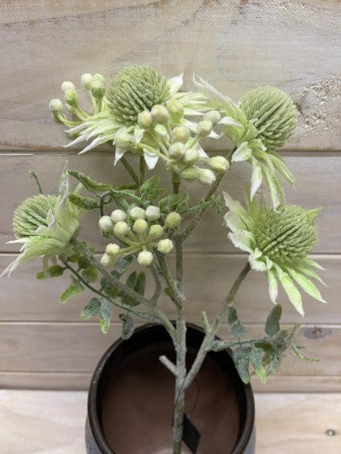 Artificial Thistle Spray (Green Yellow)
