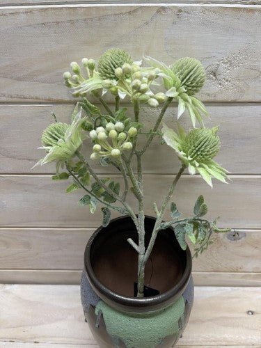 Artificial Thistle Spray (Green Yellow)